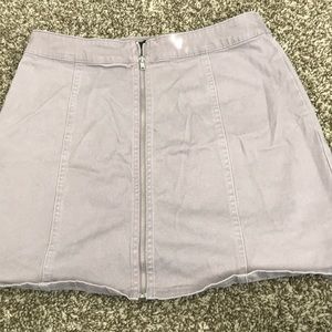 Zip up purple skirt